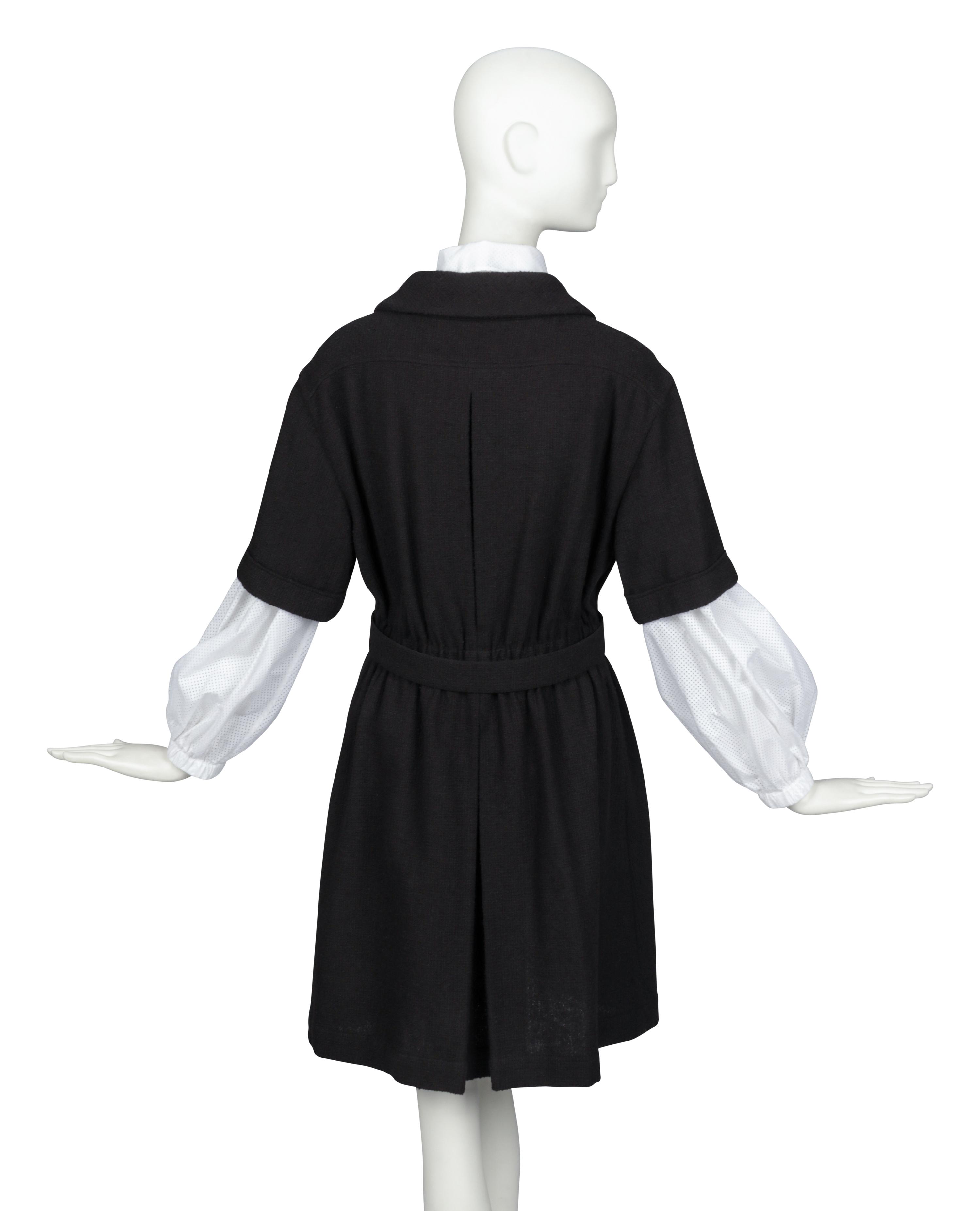 CHANEL, SHIRT & TWEED DRESS ENSEMBLE