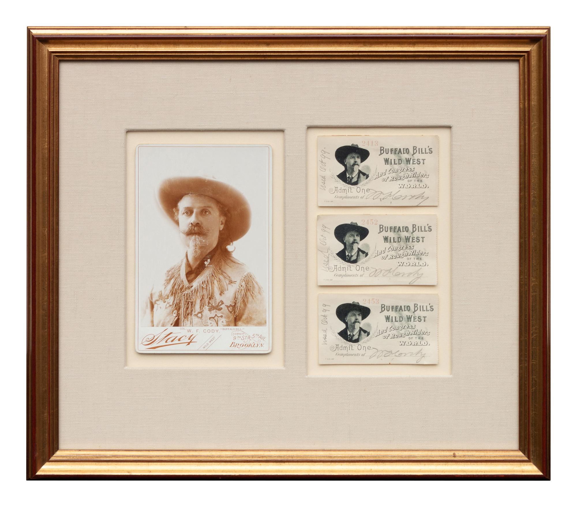 Set of Framed Buffalo Bill Memorabilia