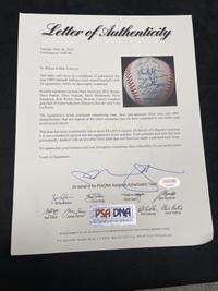 A 1989 World Series Champions Oakland Athletics Team Signed Autograph Baseball (PSA Letter of Authenticity)