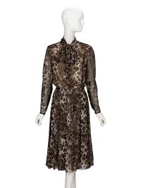 Bill Blass, Leopard-Print Chiffon Skirt Ensemble