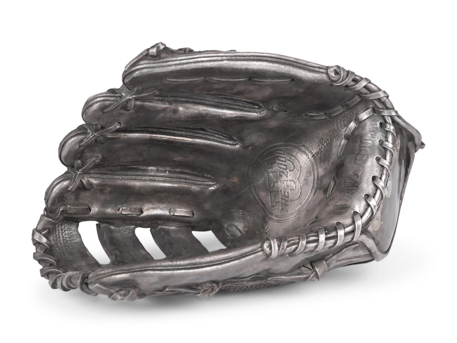 A Wilson A2000 Silver Cast Baseball Glove Crafted for Michael Jordan's 32nd Birthday