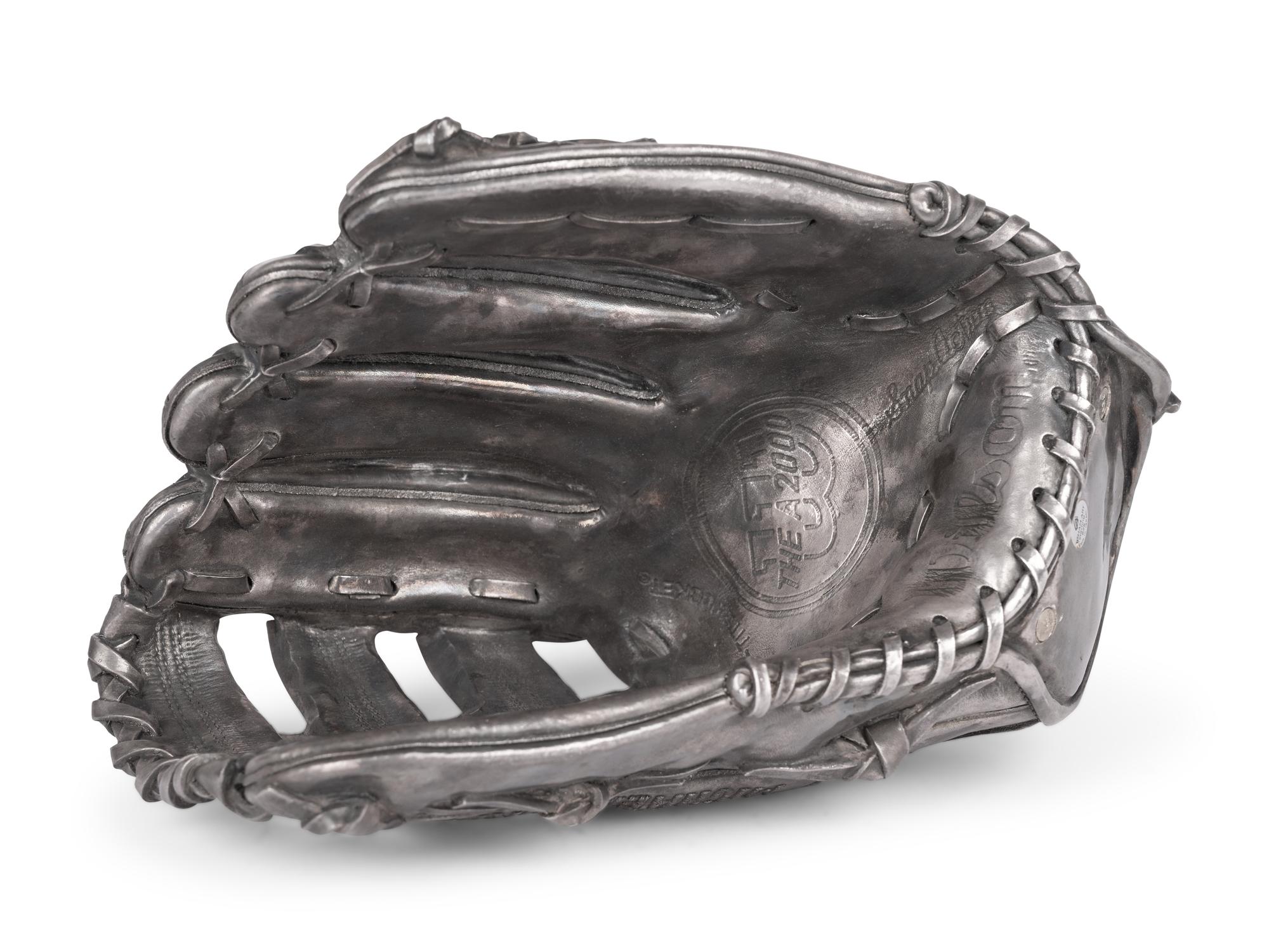 A Wilson A2000 Silver Cast Baseball Glove Crafted for Michael Jordan's 32nd Birthday