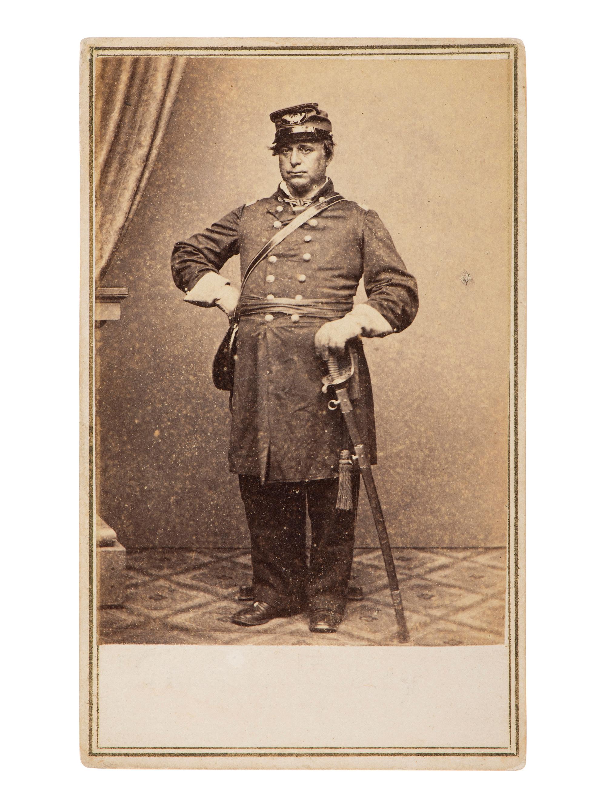 [CIVIL WAR - GETTYSBURG]. CDV of General Thomas A. Rowley as colonel. New York: E. & H. T Anthony, ca 1861.