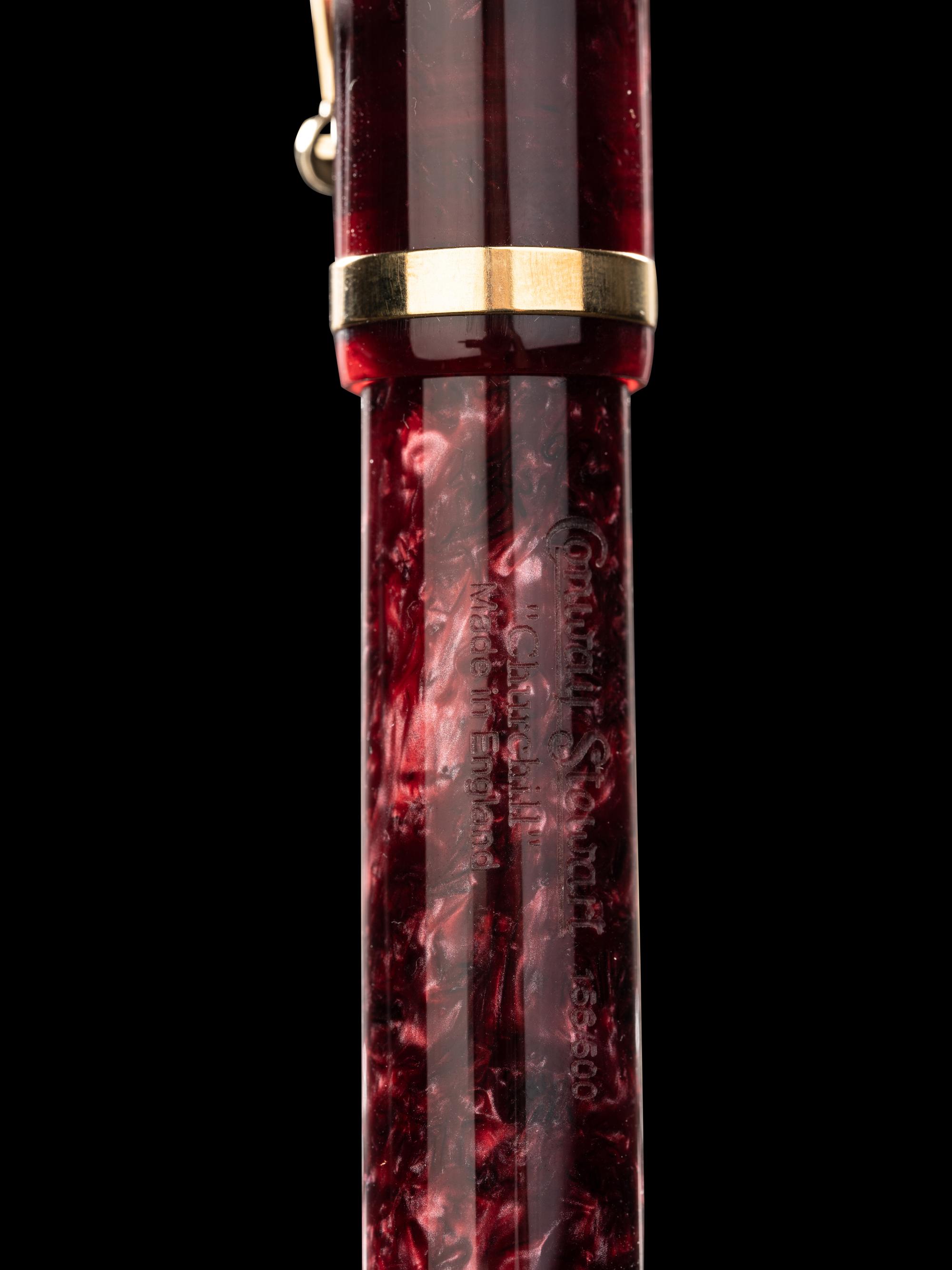Conway Stewart: Churchill-Burgundy Limited Edition Ballpoint Pen