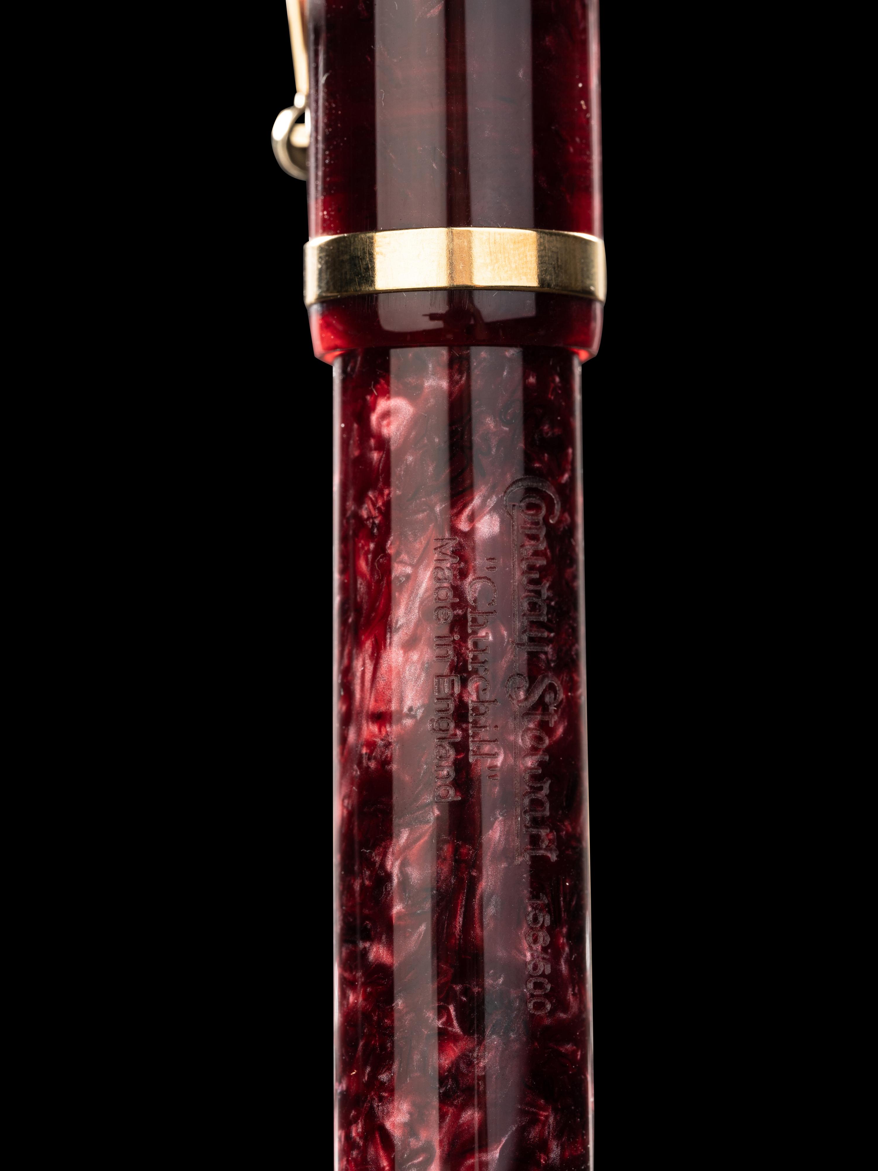 Conway Stewart: Churchill-Burgundy Limited Edition Ballpoint Pen