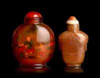 Two Chinese Agate Snuff Bottles