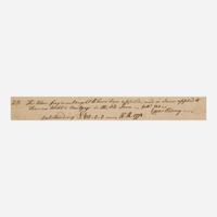 [Declaration of Independence] [Delaware] Rodney, Caesar Autograph Document Fragment, signed