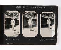 [WORLD WAR II]. Photograph album detailing the experiences of two Indiana military units in the Pacific Theater. Oro Bay, New Guinea, and Tacloban & Leyte, Philippines: n.p., 1944-1945.