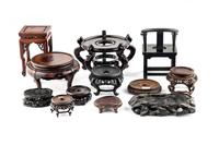12 Chinese Wood Stands