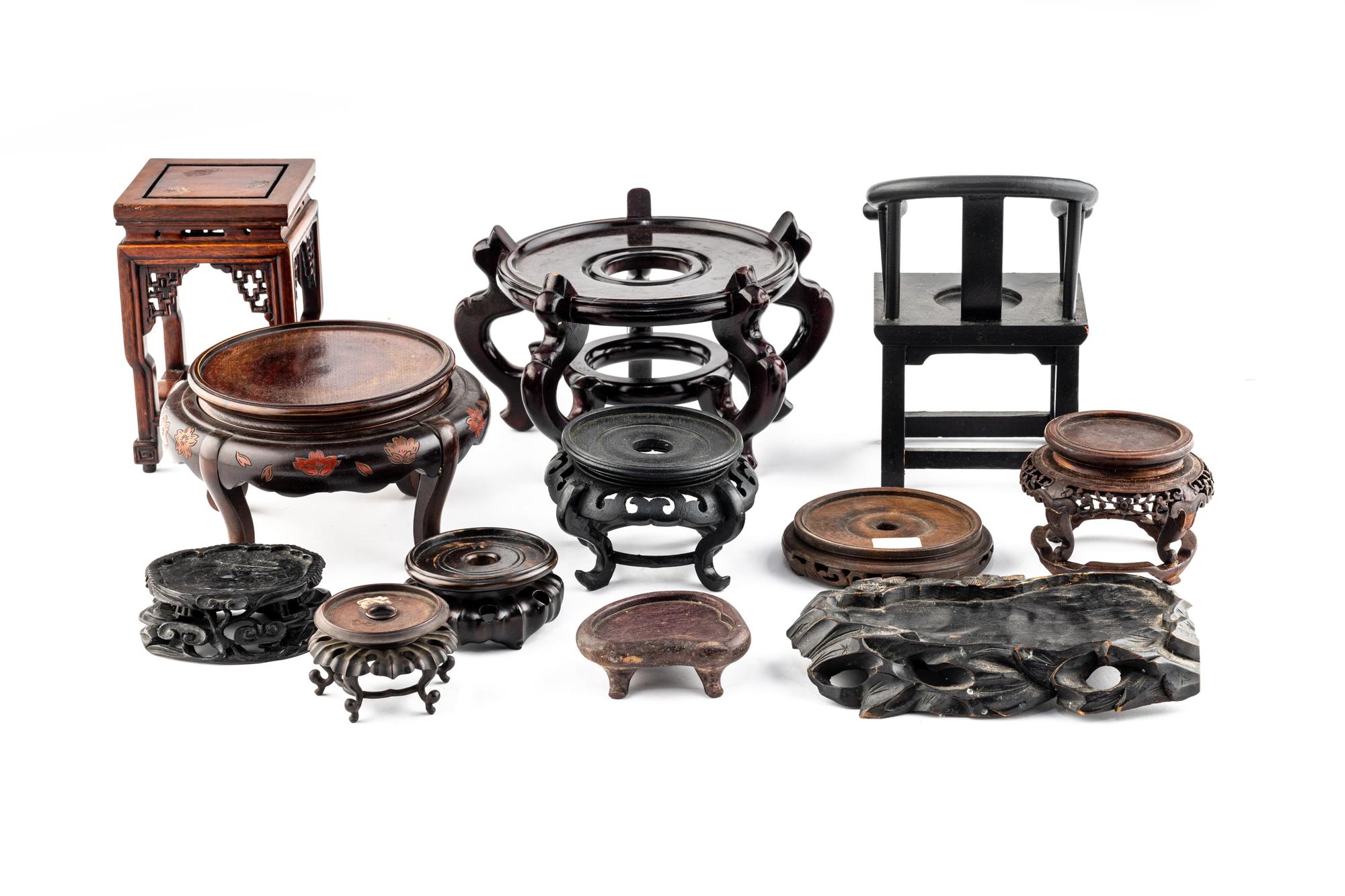 12 Chinese Wood Stands