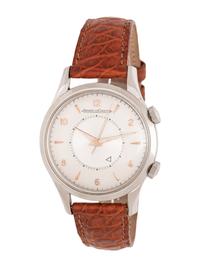 JAEGER-LECOULTRE, STAINLESS STEEL 'MEMOVOX' ALARM WATCH