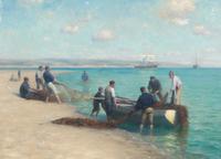 Fishermen at the Beach