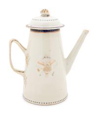 A Chinese Export Porcelain Coffee Pot