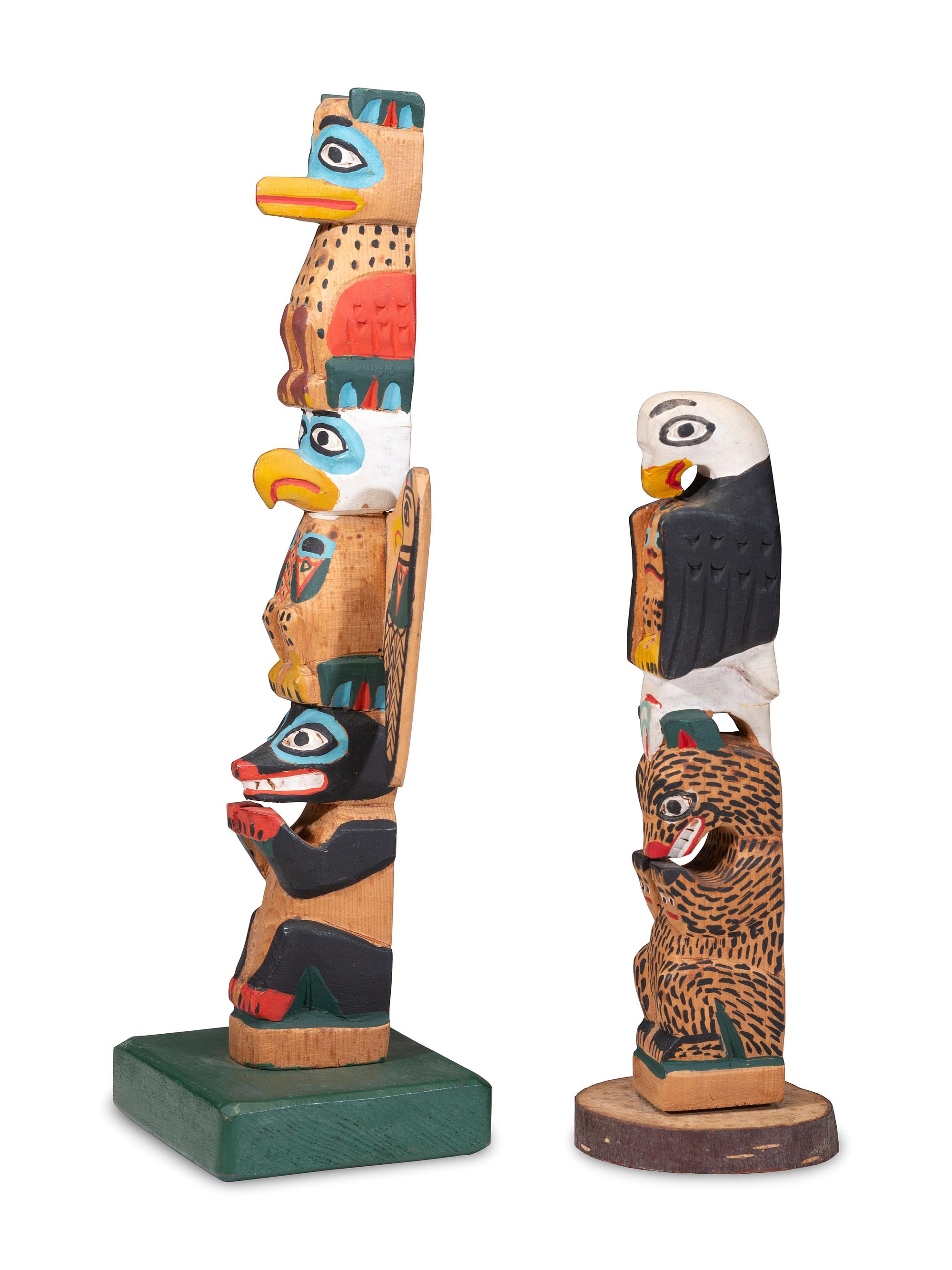 Carved Model Totem Poles