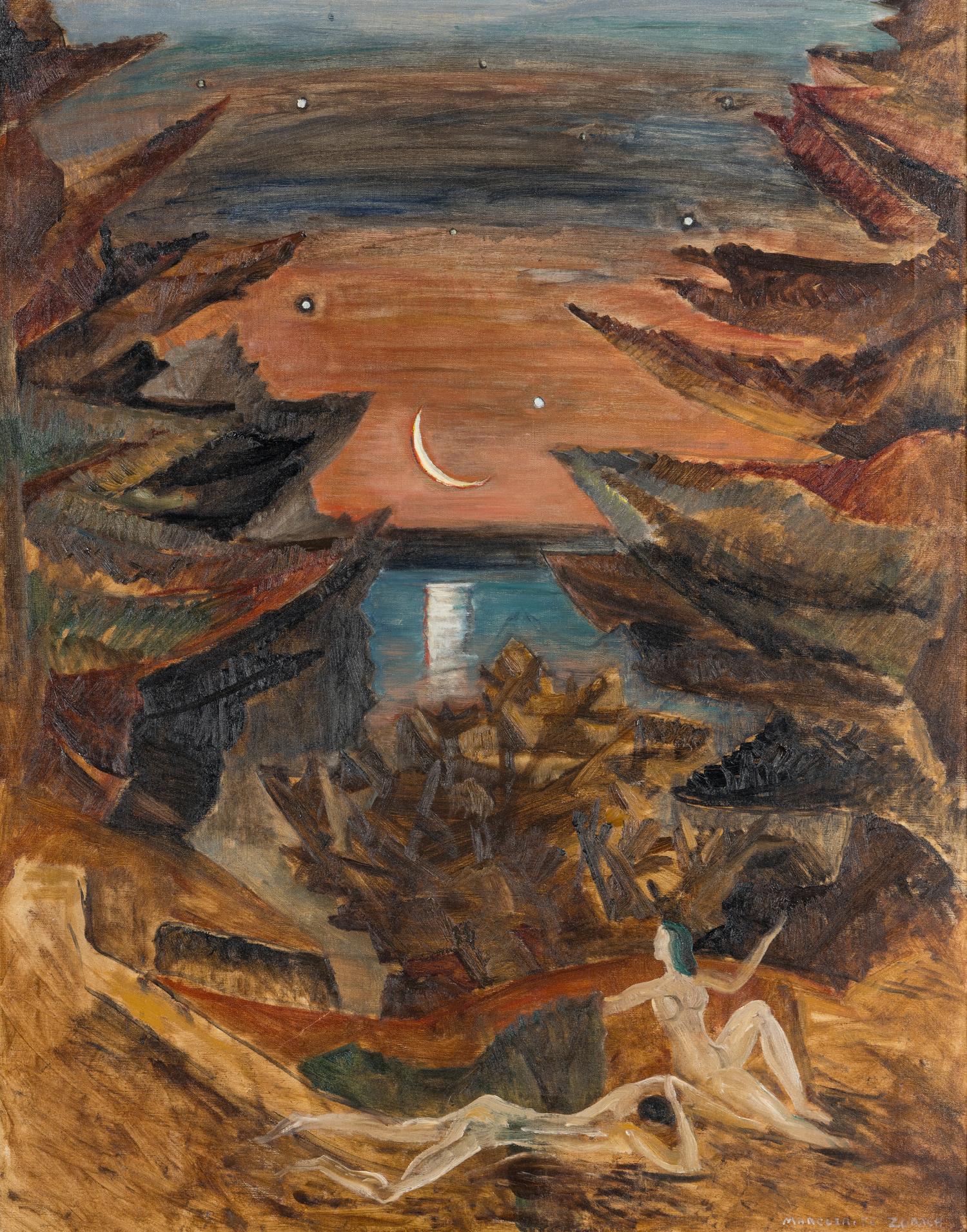 Figures in Moonlight (Brunswick Mills)