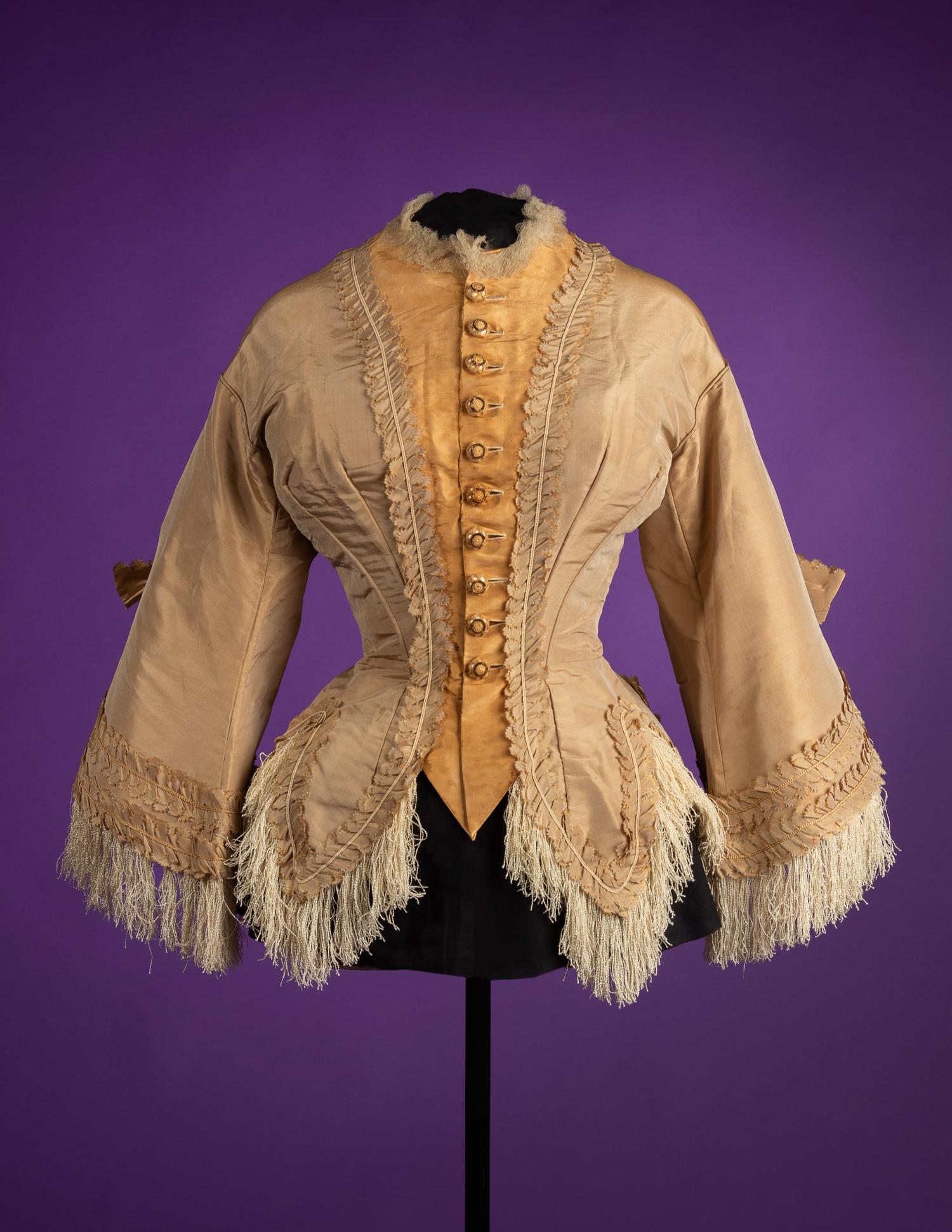 Two Silk Evening Bodices, 1870s