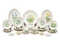 A Danish Porcelain Partial Dinner Service