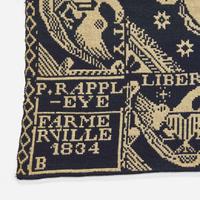 An assorted collection of five woven wool coverlets and one quilt; 19th century