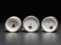 Three Railroad Worker's Porcelain Occupational Shaving Mugs