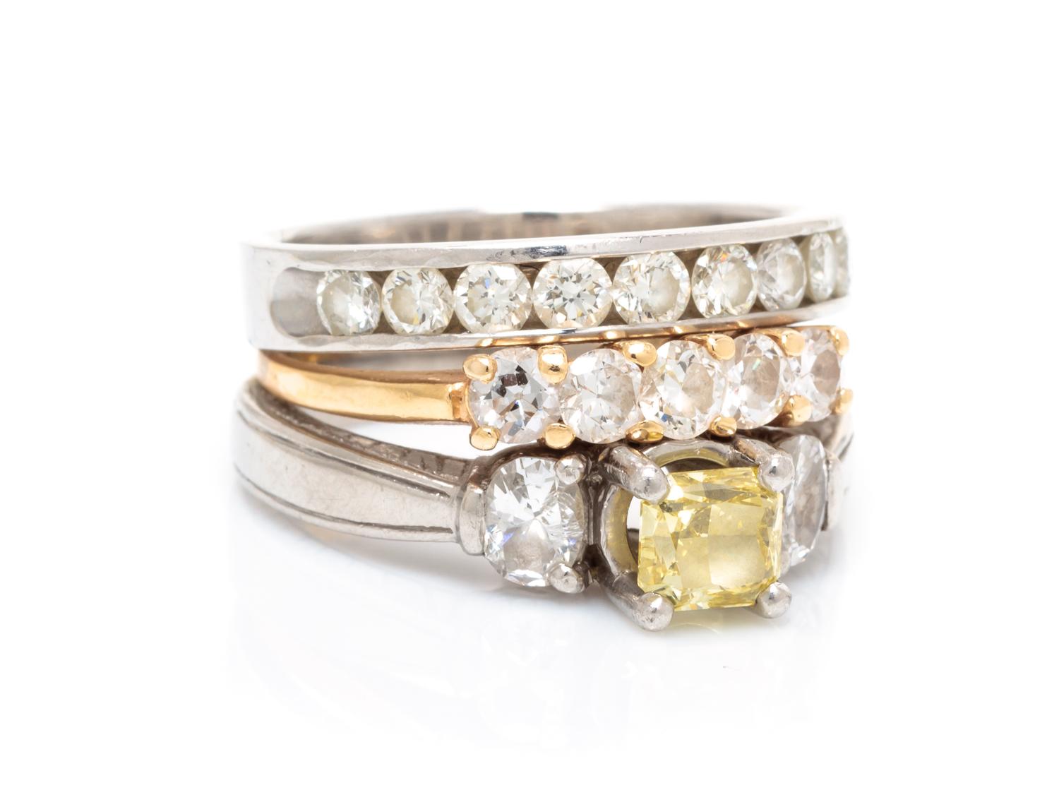 A Platinum and Diamond Ring, 13.30 dwts.