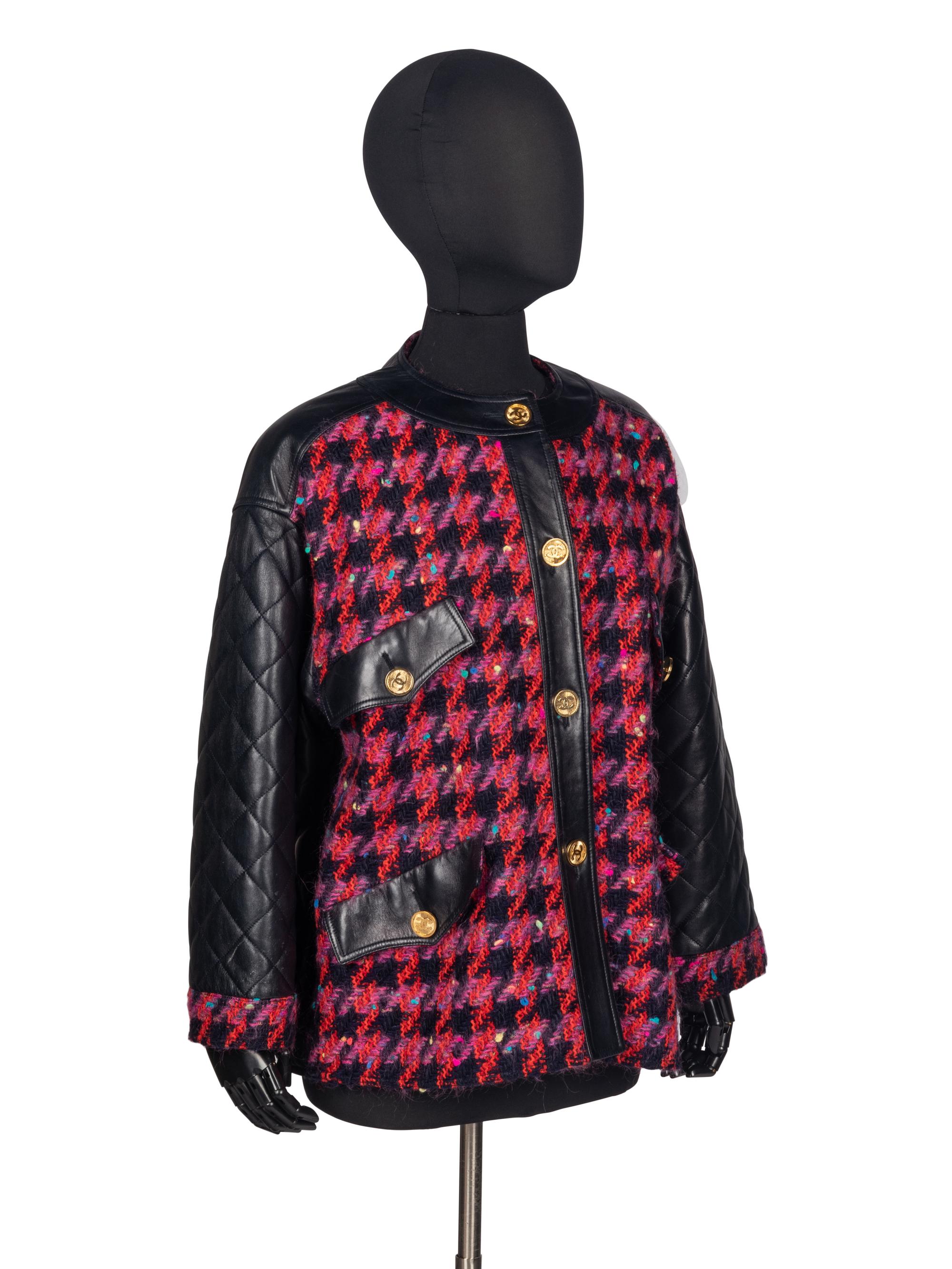 Chanel Tweed & Leather Jacket, 1990