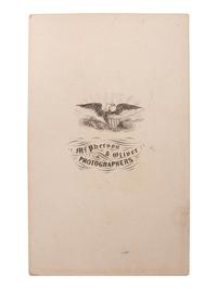 MCPHERSON & OLIVER, photographers. CDV of thatched house in Houma, LA. [New Orleans, LA: ca 1860s].