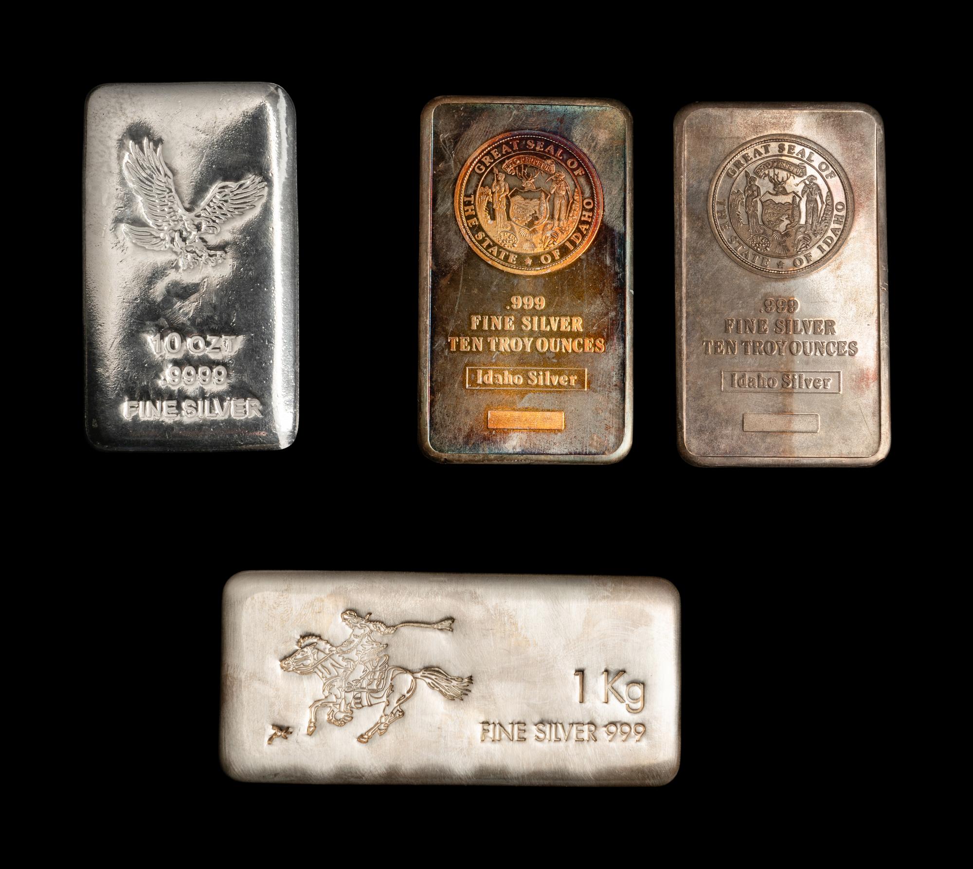 [PRIVATE ISSUE] A Group of Four Silver Bars