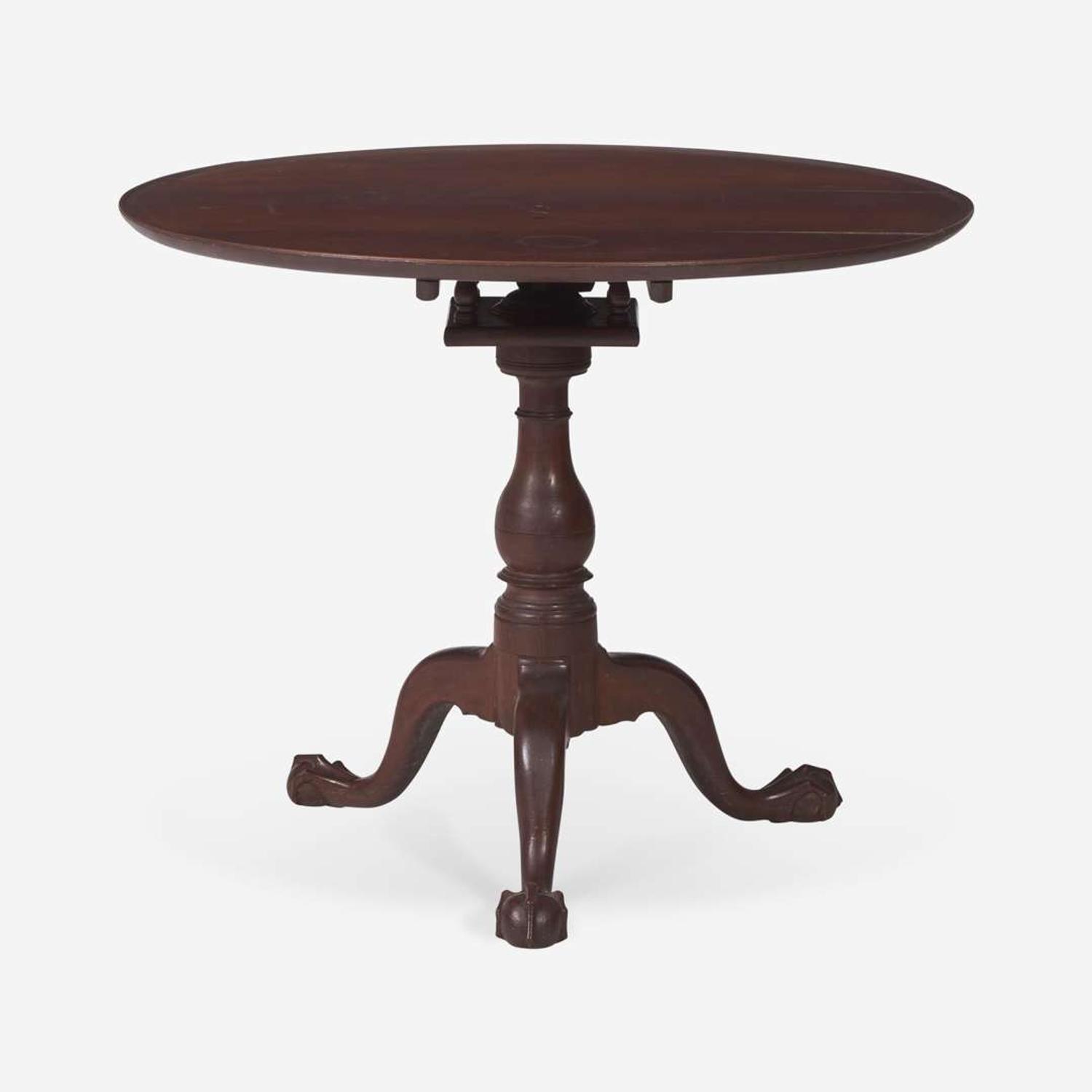 A Chippendale carved walnut tilt-top tea table Philadelphia, PA, or Salem County, NJ, circa 1780
