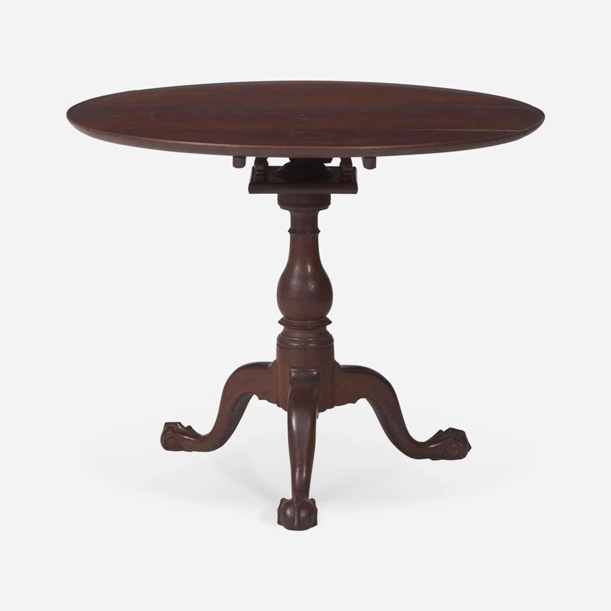 A Chippendale carved walnut tilt-top tea table Philadelphia, PA, or Salem County, NJ, circa 1780