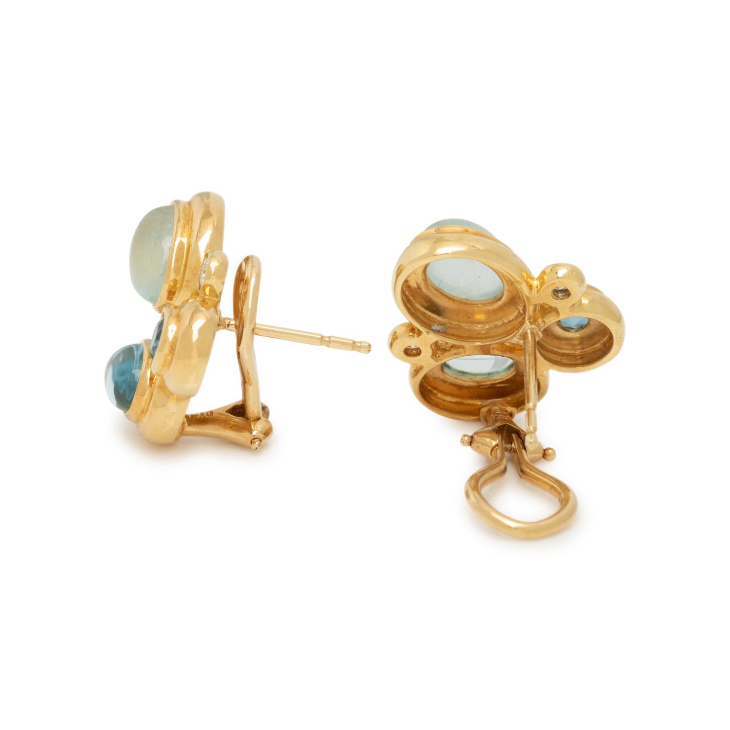 DAVID YURMAN, MULTIGEM AND DIAMOND 'MOSAIC' EARCLIPS