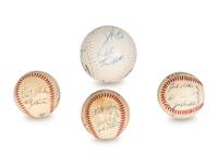 A Group of Signed Autograph Baseballs and One Signed Autograph Softball,