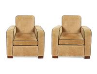 A Pair of French Art Deco Club Chairs