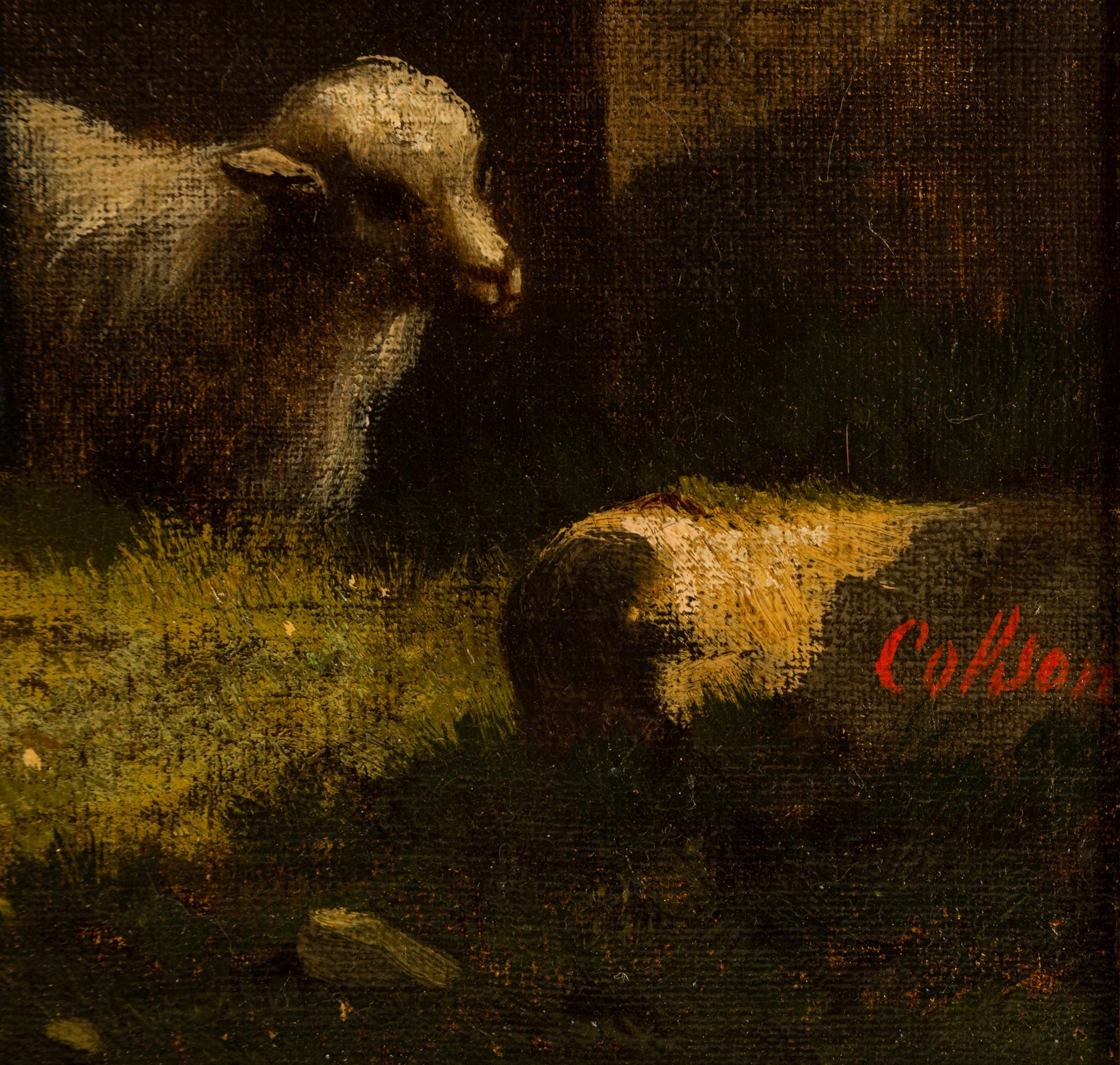 A Lady with a Dog and Lambs