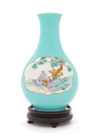 A Famille Rose Porcelain Vase Height 7 1/2 inches. — 19TH CENTURY
