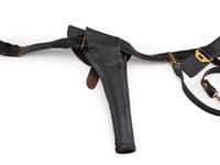 [CIVIL WAR]. Sword belt equipped with Model 1851 enlisted sword belt plate and holster.