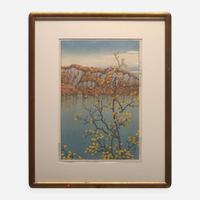 Kawase Hasui 川瀬巴水 浮世绘两幅 (Japanese b.1883-d.1957)
