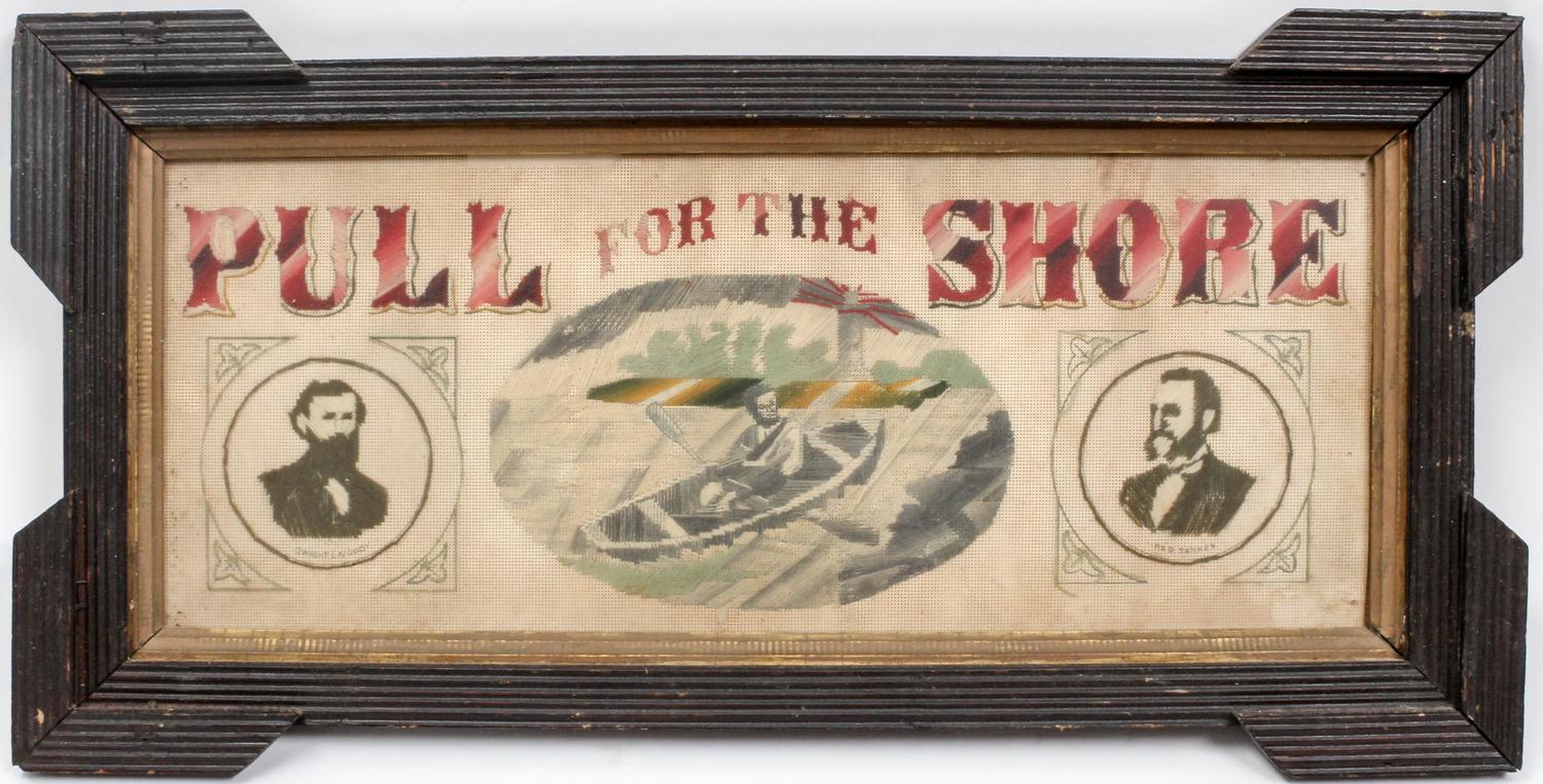 Four Victorian Needleworks Width of widest overall 25 1/2 inches. — 19TH CENTURY