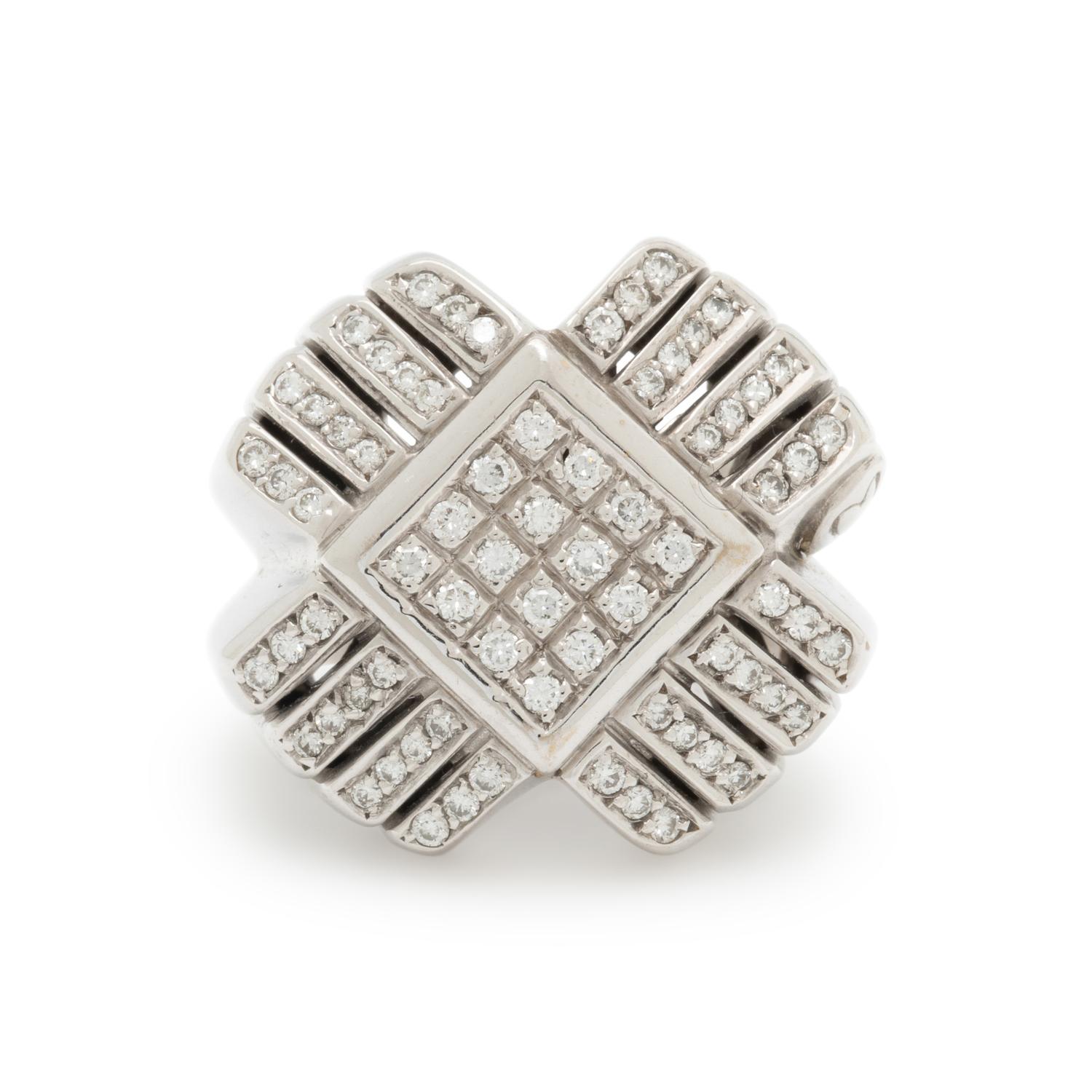 DIAMOND AND WHITE GOLD RING