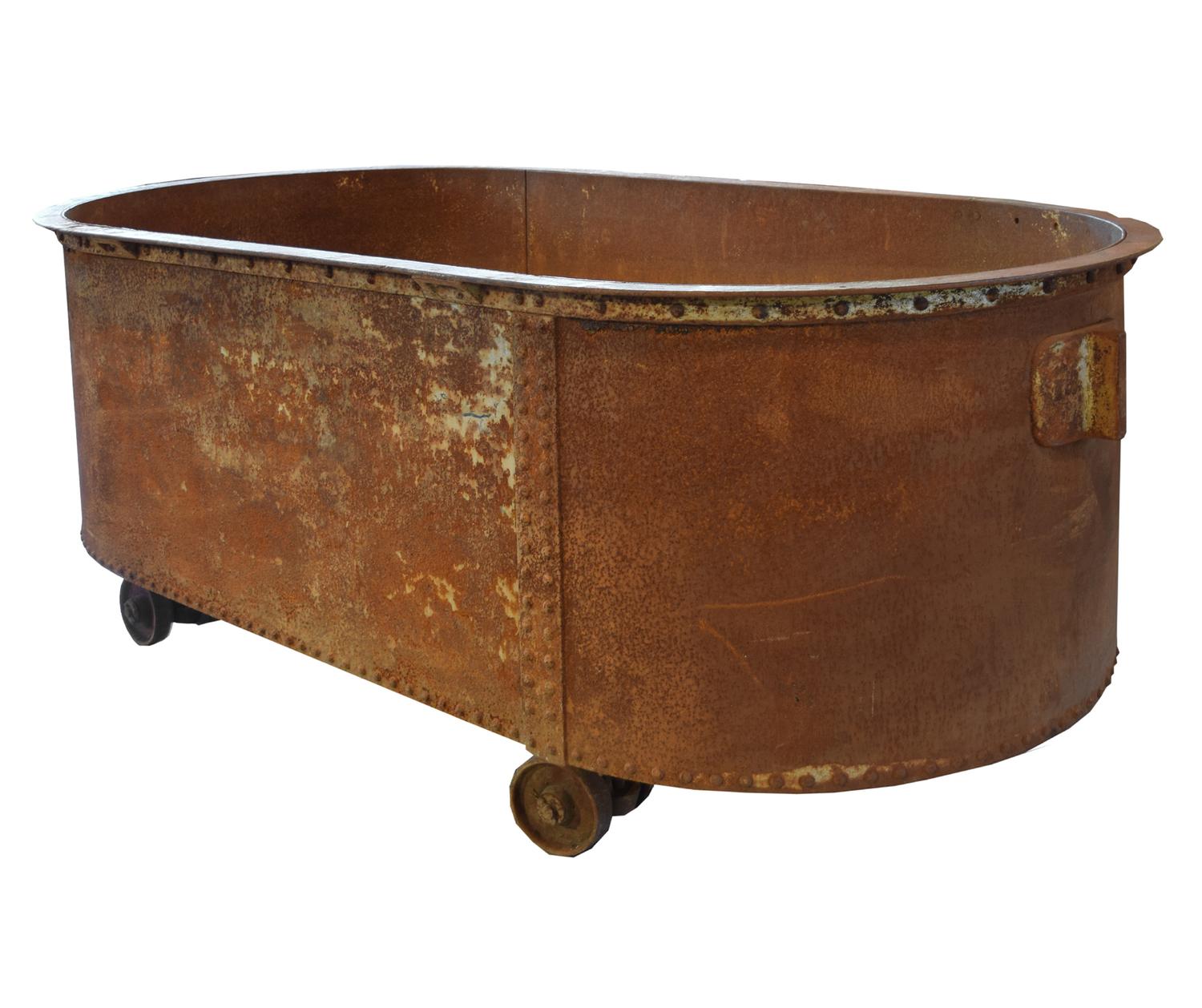 A Cast Iron Tub 89" W x 45.5" D x 34.5" H — United States, 19th/20th Century