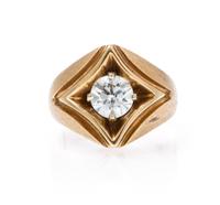 A 14 Karat Yellow Gold and Diamond Ring, 13.70 dwts.