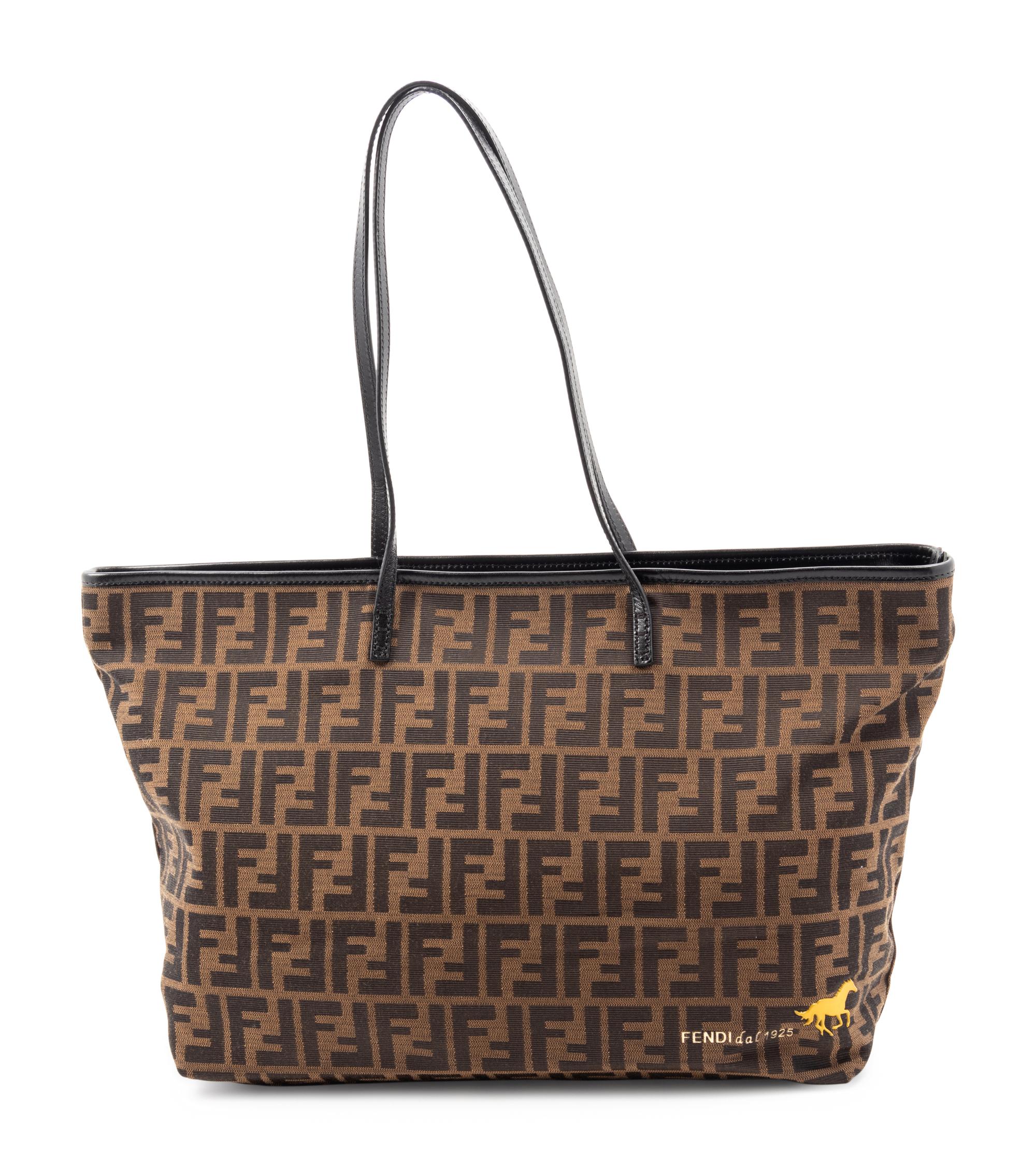 Fendi Zucca Canvas and Horse Tote Bag, c2010