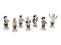 A German Porcelain Twelve-Piece Monkey Band