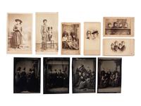 [EARLY PHOTOGRAPHY - PORTRAITURE]. A group of 21 assorted daguerreotypes, ambrotypes, tintypes, and CDVs of men, women, and children, with Kenosha, WI album with tintypes, CDVs, and cabinet cards.