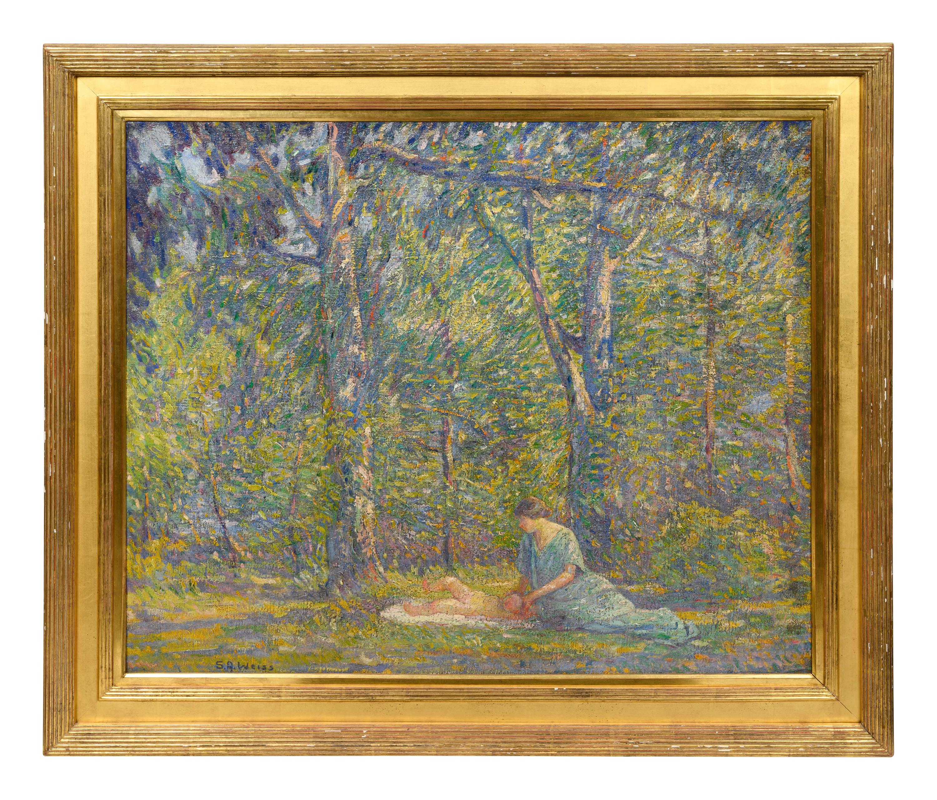 Mother and Child in Forest