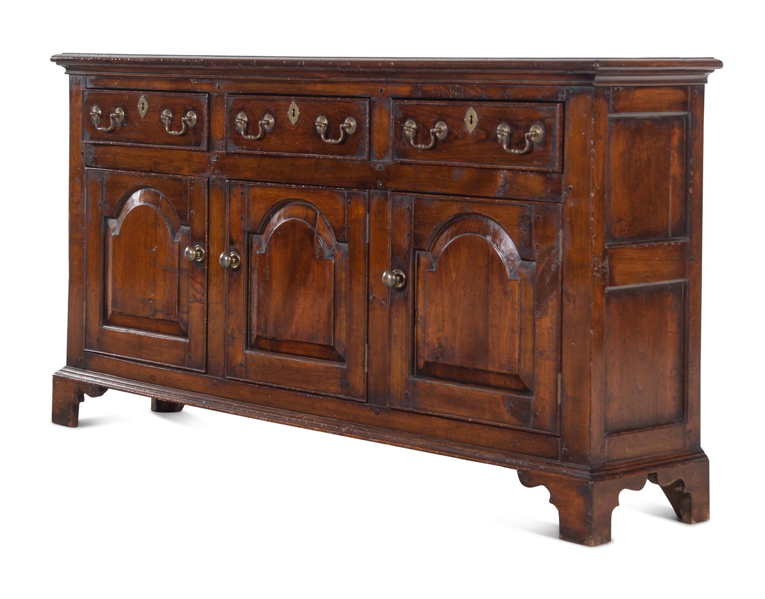 A George III Style Walnut Serving Cabinet