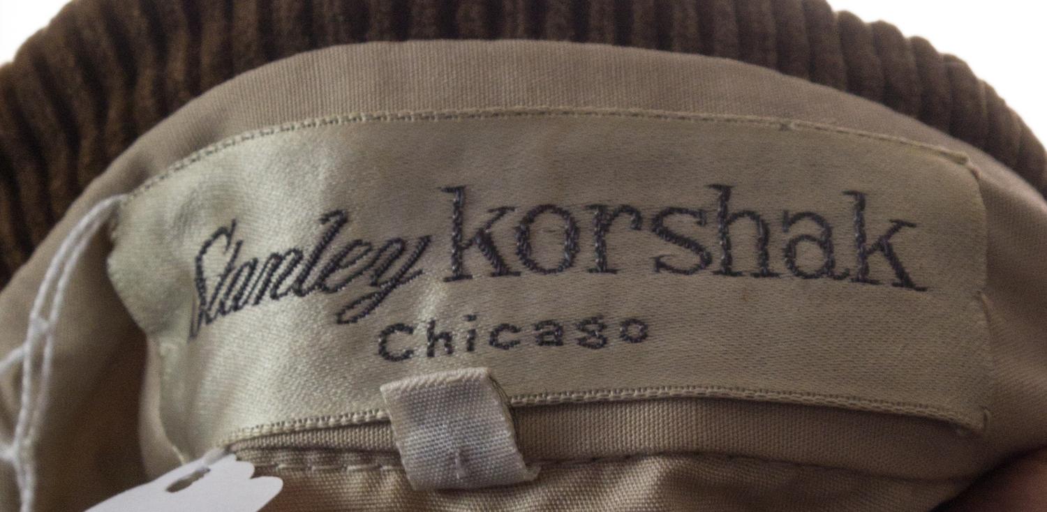 A Stanley Korshak Khaki Trench Coat, Size 8.