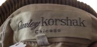 A Stanley Korshak Khaki Trench Coat, Size 8.
