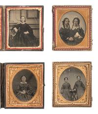 [EARLY PHOTOGRAPHY]. A group of 51 assorted ambrotype and tintype portraits of men, women, and children.