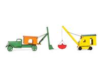 Four Pressed Steel Toy Construction Vehicles
