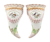 A Pair of Berlin [K.P.M] Porcelain Wall-Pockets